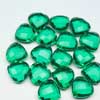 Stone : Emerald Green Quartz ( Not Natural Quartz )  Shape : Heart Dimensions : 11.5mm(L) x 11.5mm (w) Quantity : 2 Pcs.